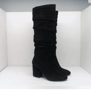 Aldo Ferrawia knee high suede boots 8.5 block heel